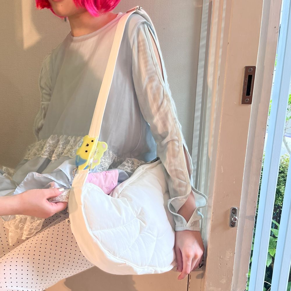 【YOUNGART】Glitter JINI Hair Claw / Yellow / くまのグリッターヘアクリップ