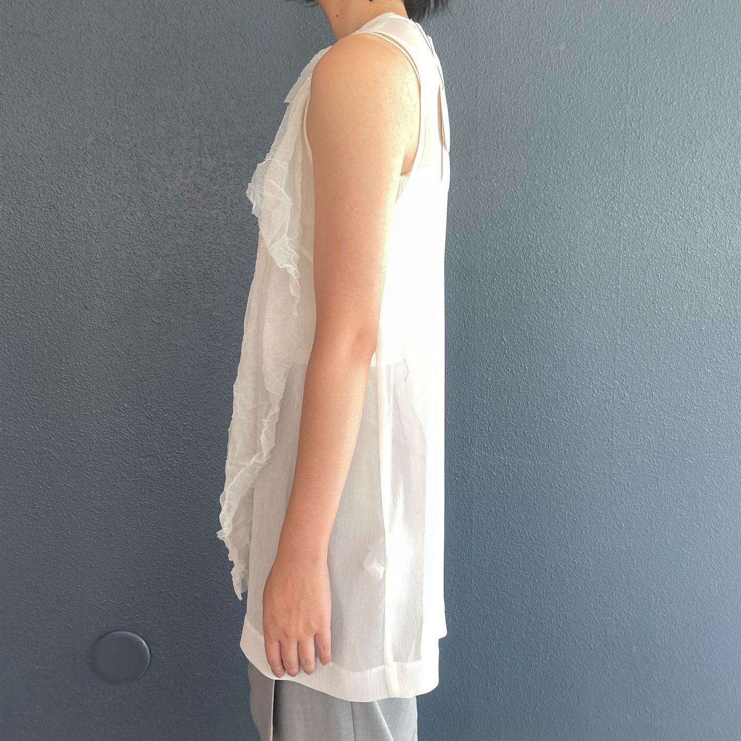 Emma Top / White / スパンコールシフォントップ