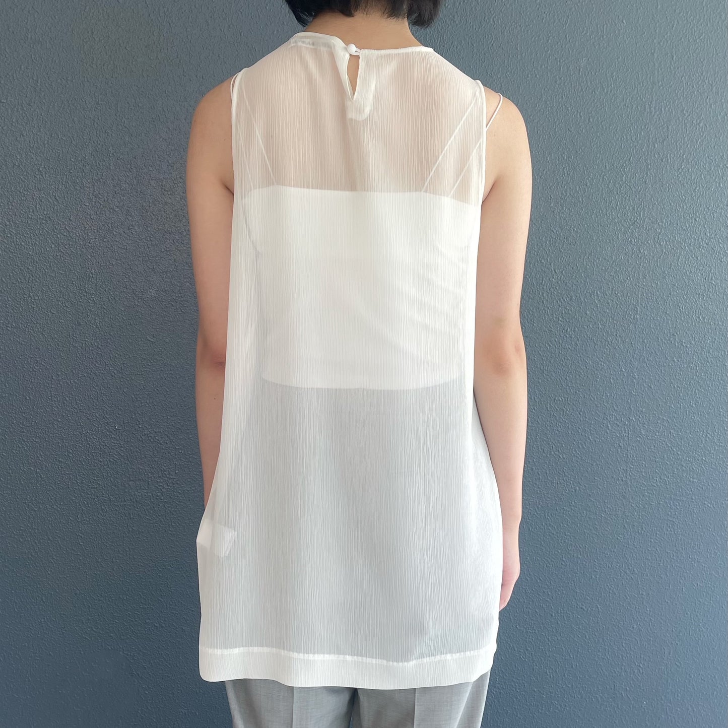 Emma Top / White / スパンコールシフォントップ