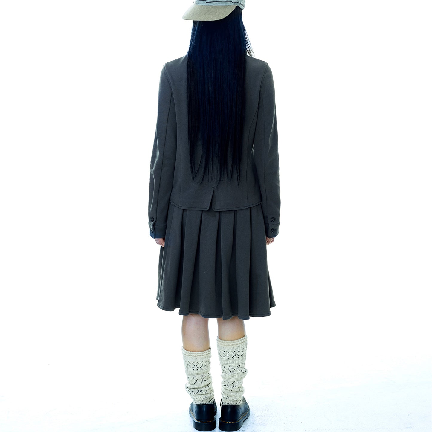 COZY SWEAT WRAP SKIRT / CHARCOAL / スウェットラップスカート
