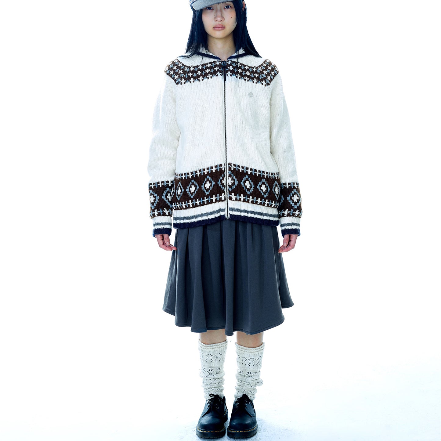 COZY SWEAT WRAP SKIRT / CHARCOAL / スウェットラップスカート