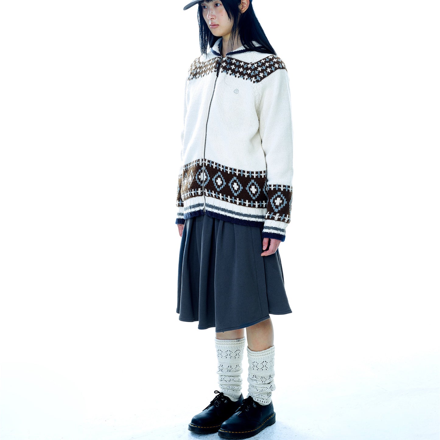 COZY SWEAT WRAP SKIRT / CHARCOAL / スウェットラップスカート