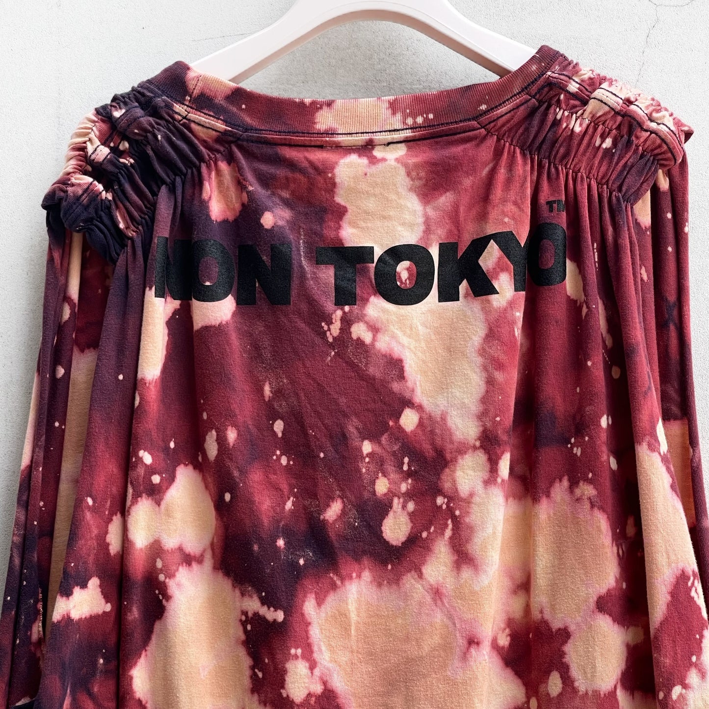 GATHER SLEEVE CUT & SEW / NAVY / ギャザー袖カットソー