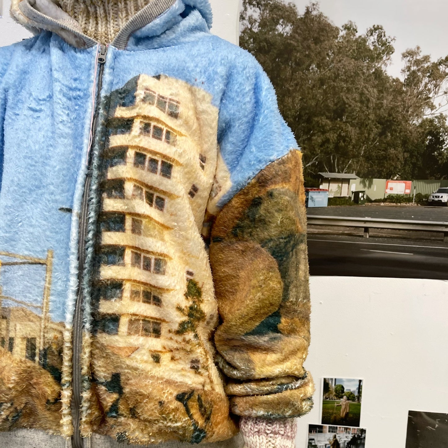 boa print zip-up parka / 風景 / ボアプリントジップパーカー