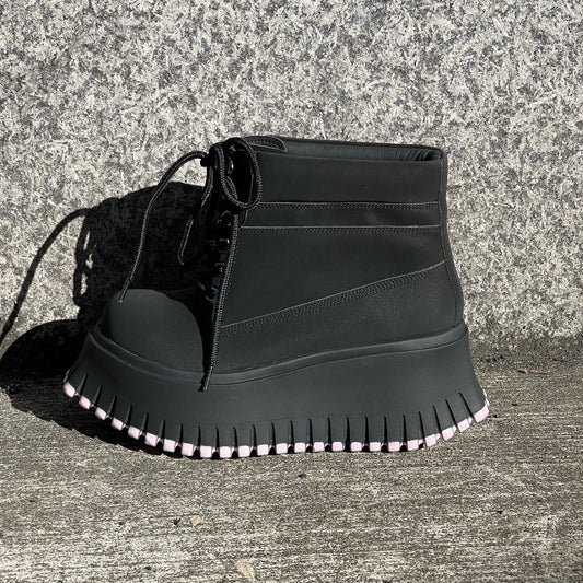 【SHEEP別注】WORKER wide super light weight / BLACK × PINK DIP / MIKIOSAKABEコーティングシューズ