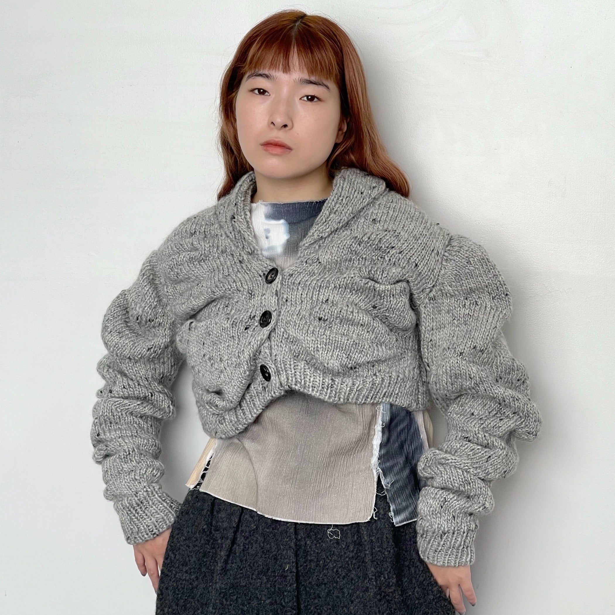 unstablecardigan / gray / アシンメトリーカーディガン | シープ