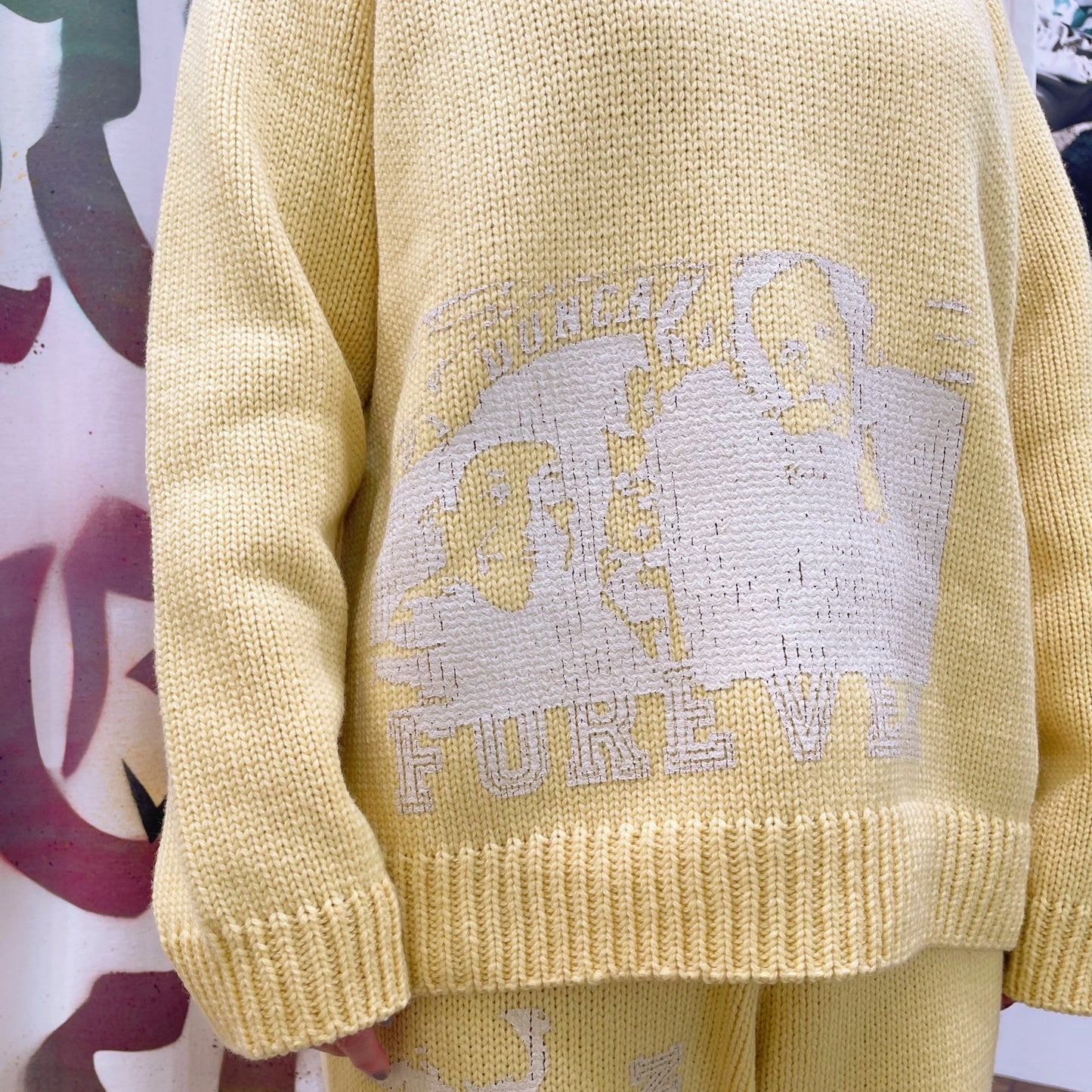 Forever knit sweater / YELLOW / オーバーサイズハンドニット