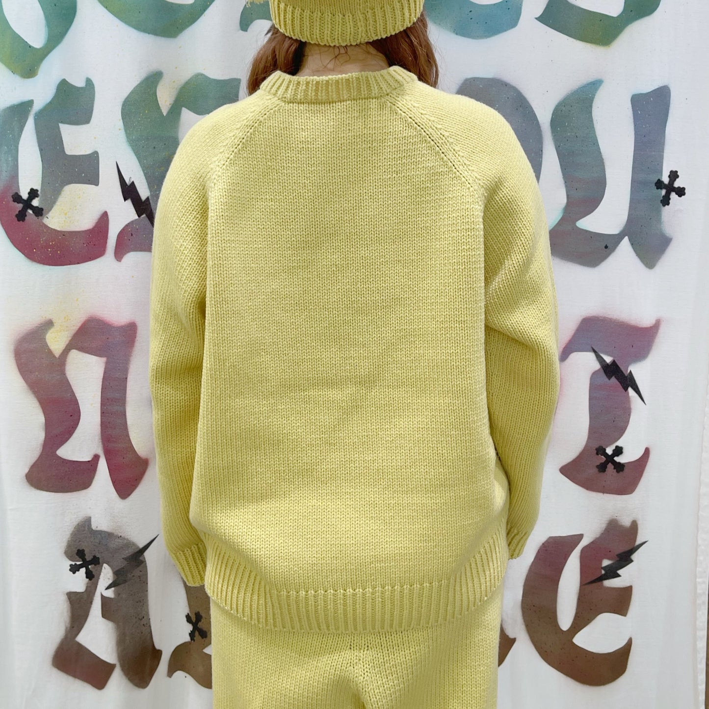 Forever knit sweater / YELLOW / オーバーサイズハンドニット