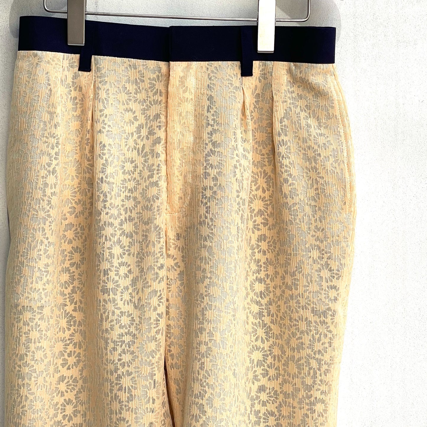FLOWER LACE FLARE PANTS / YELLOW / フラワーレースフレアパンツ
