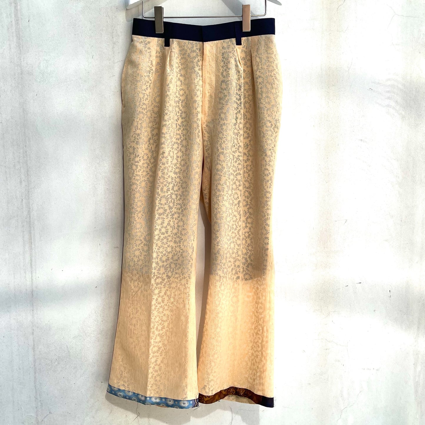 FLOWER LACE FLARE PANTS / YELLOW / フラワーレースフレアパンツ