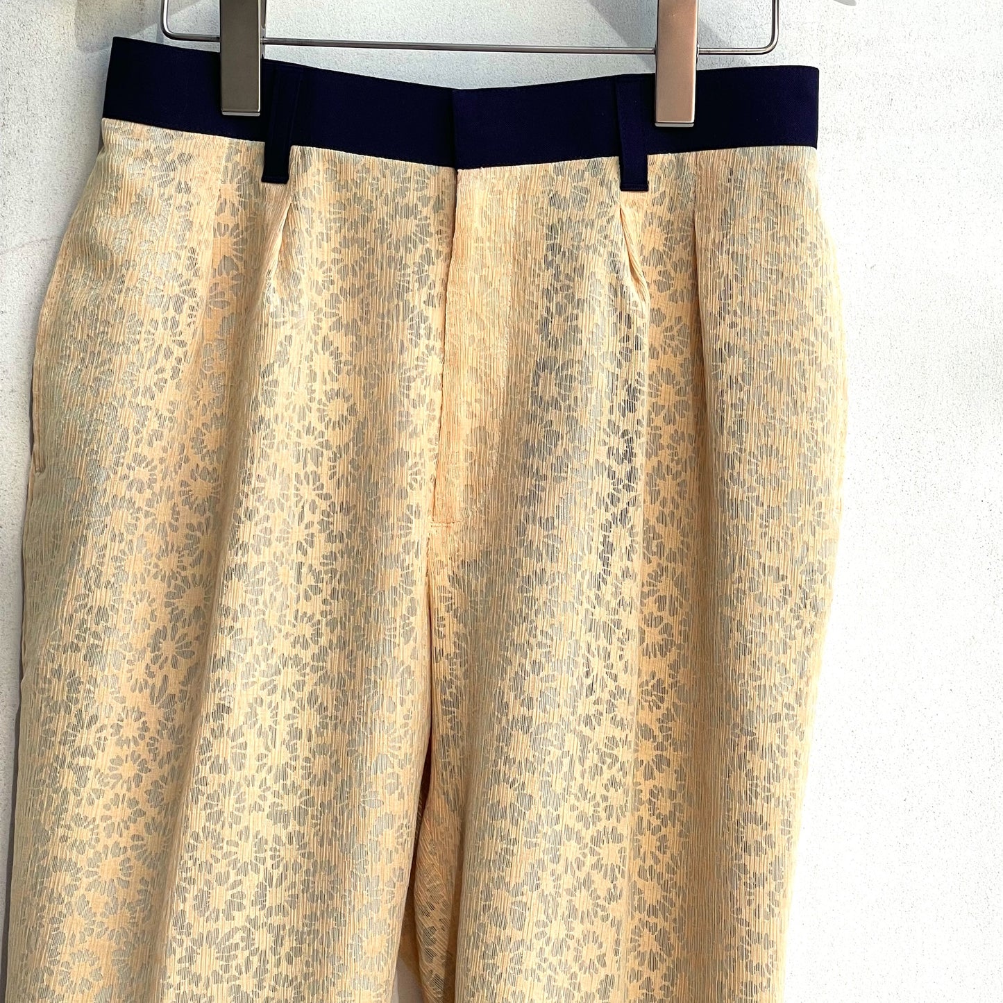 FLOWER LACE FLARE PANTS / YELLOW / フラワーレースフレアパンツ