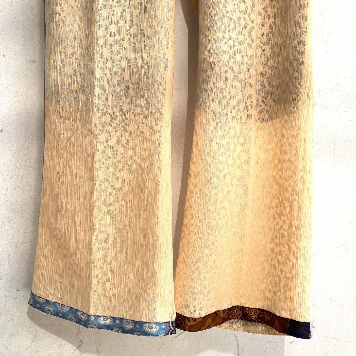 FLOWER LACE FLARE PANTS / YELLOW / フラワーレースフレアパンツ
