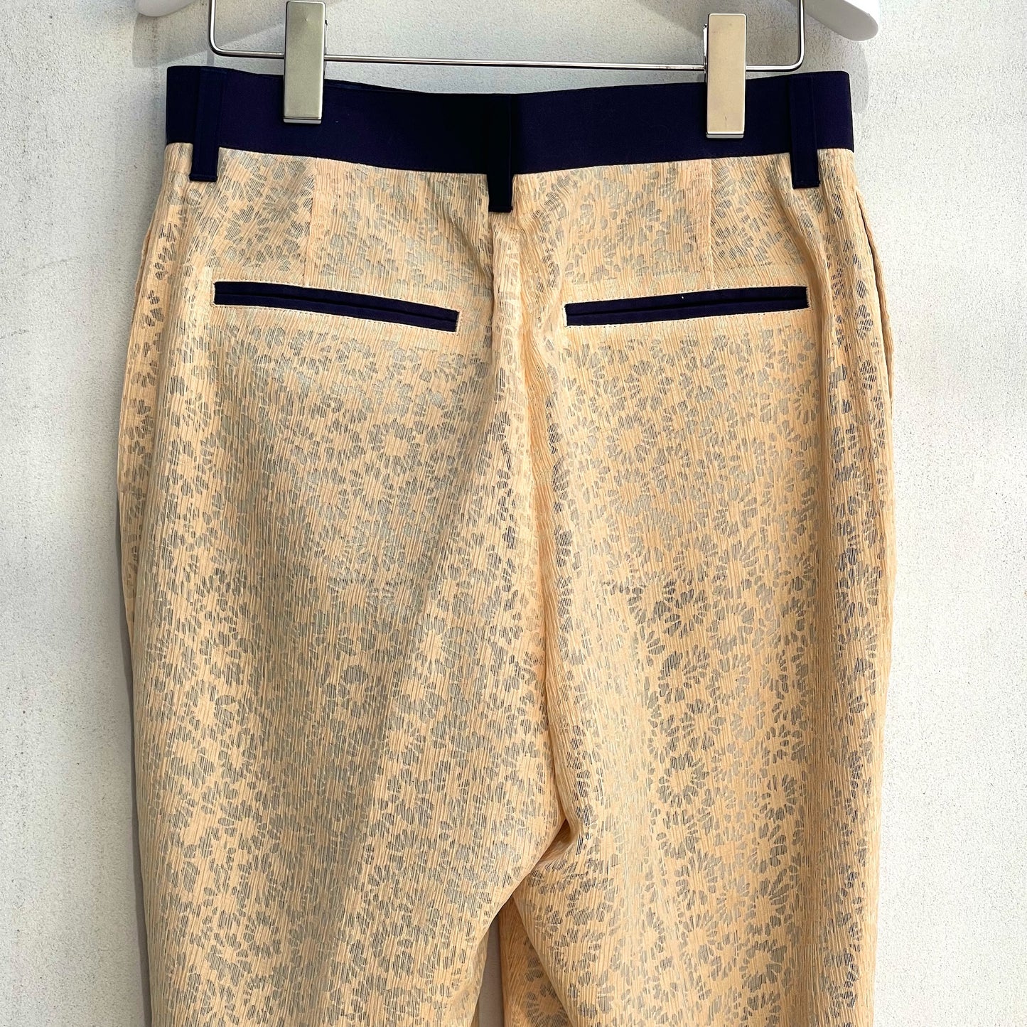 FLOWER LACE FLARE PANTS / YELLOW / フラワーレースフレアパンツ