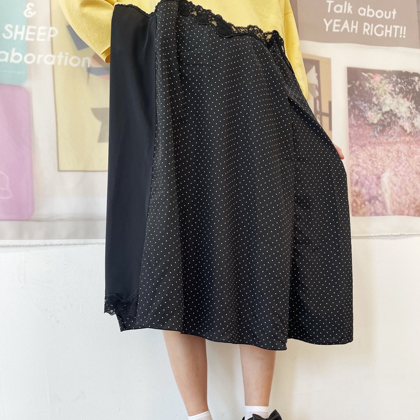 SLIP SWEAT ONE-PIECE / YELLOW / リメイクワンピース / SHEEPコラボレーション