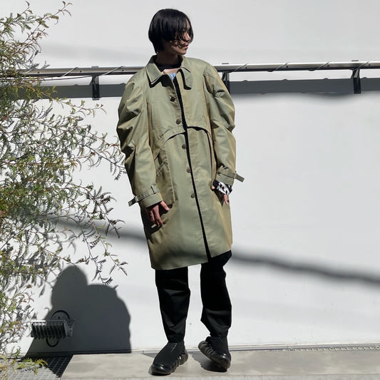 in shoulder Trench Coat / Olive green / 2WAYトレンチコート