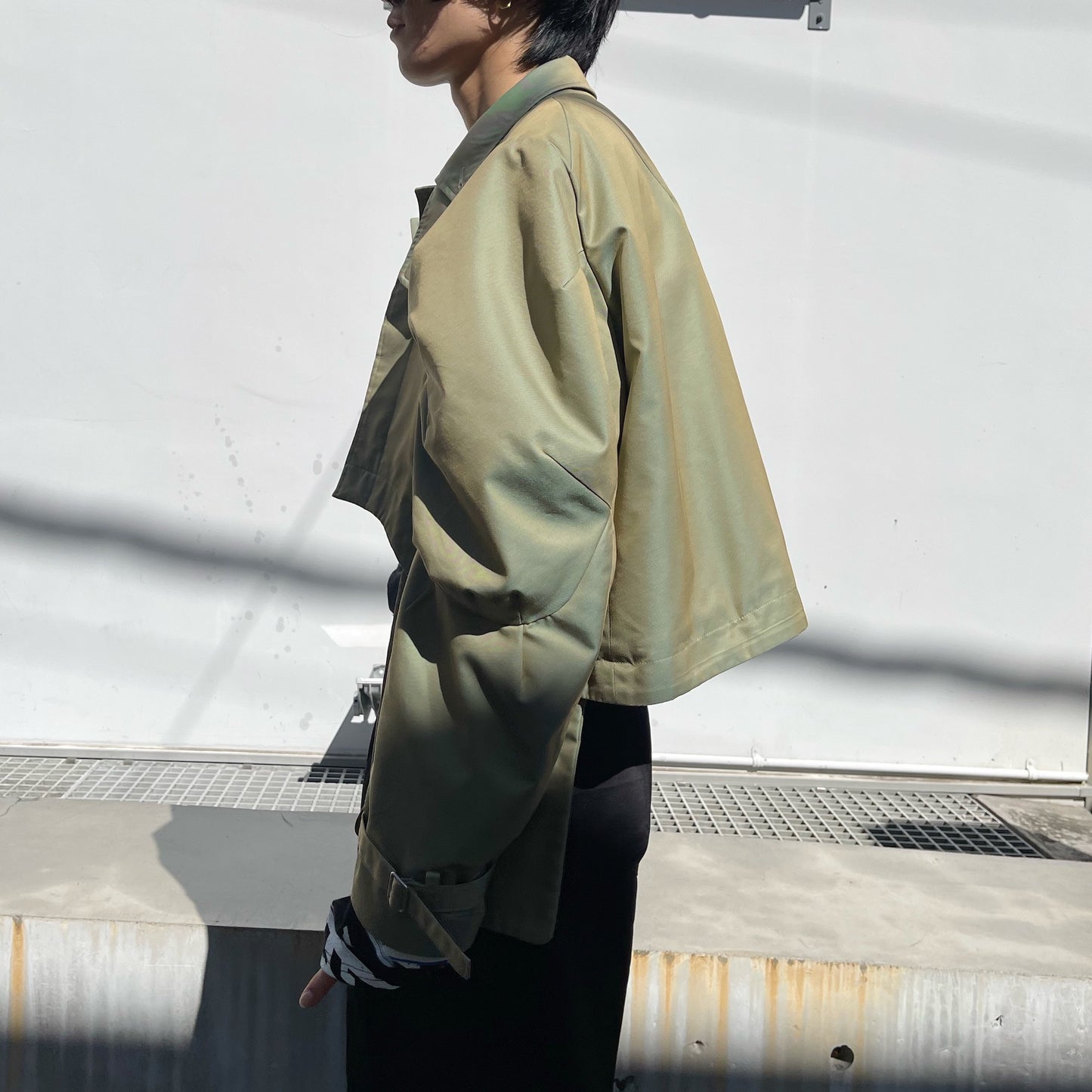 in shoulder Trench Coat / Olive green / 2WAYトレンチコート