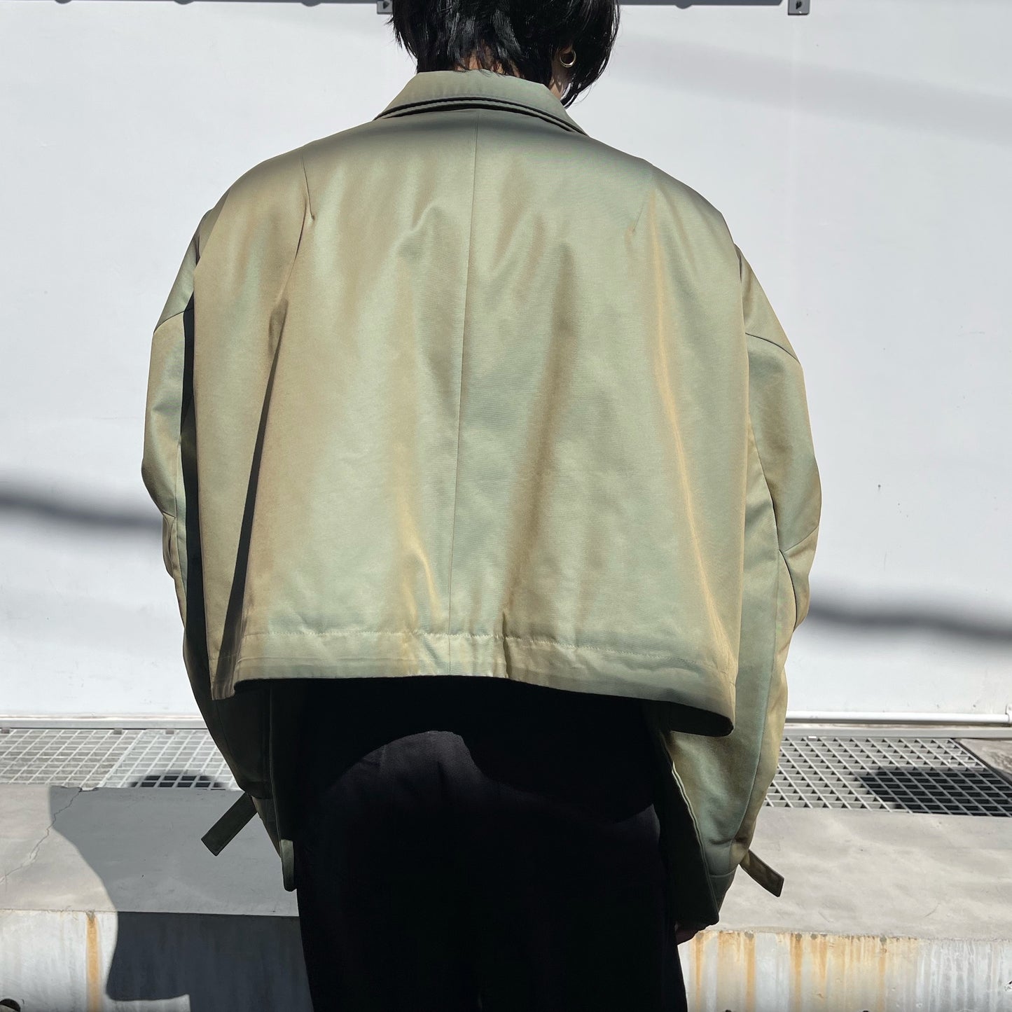 in shoulder Trench Coat / Olive green / 2WAYトレンチコート