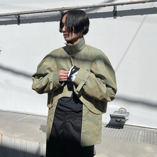 in shoulder Trench Coat / Olive green / 2WAYトレンチコート