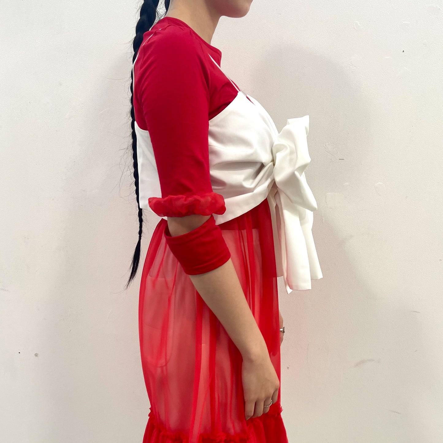 Ribbon top / White / リボントップ