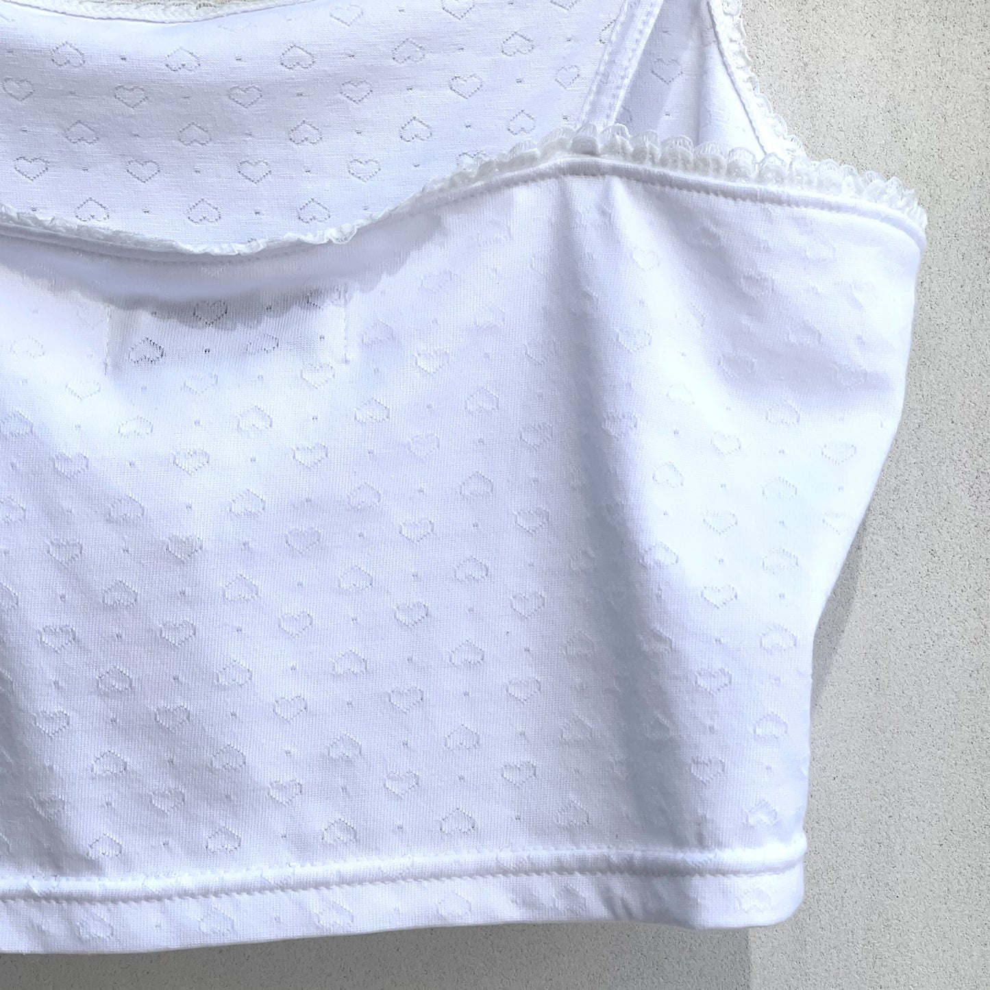 Heart JQ tank top / White / ハートジャガードタンクトップ