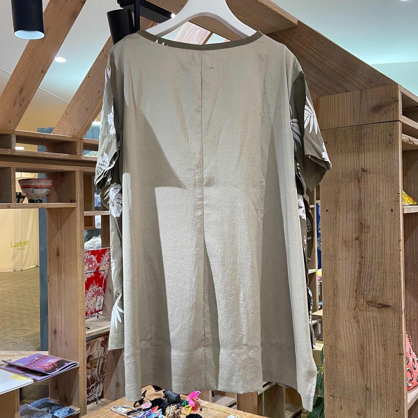 W SLEEVE TOPS / BEIGE / リメイクトップス