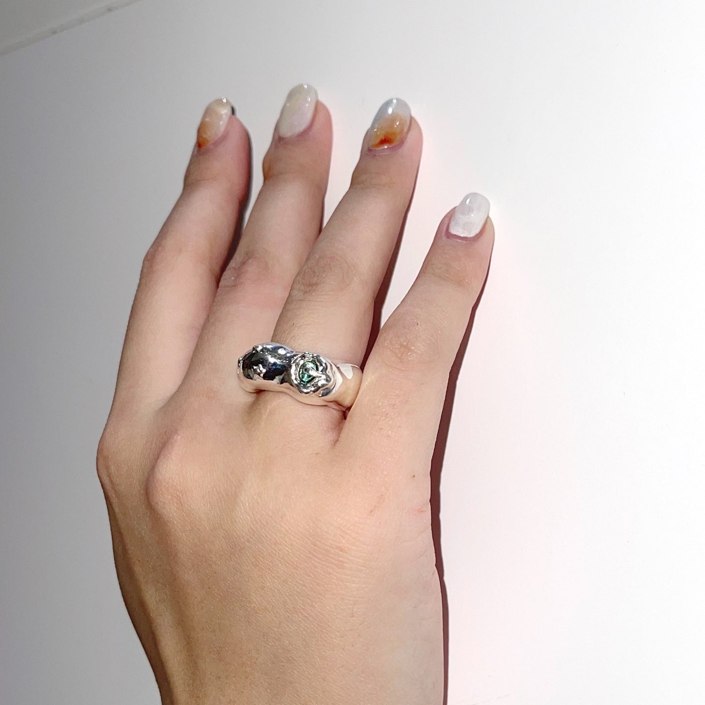 GEMSTONE RING / tourmaline green / シルバーリング