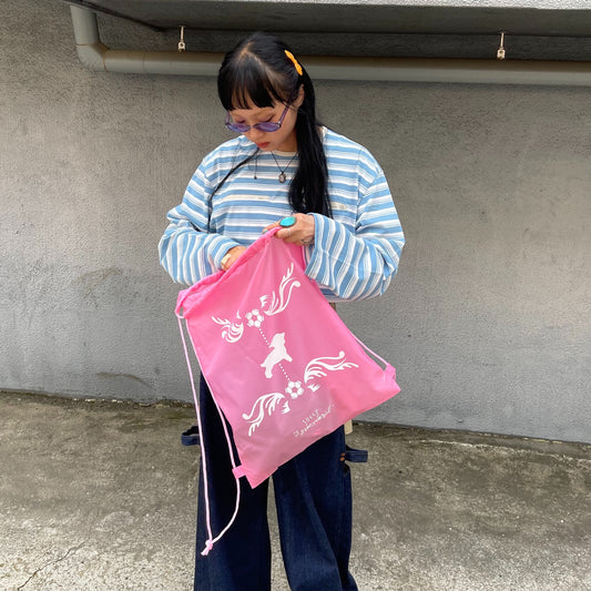 【SHEEP SOUVENIR】Sheep at play knapsack / pink / ナップサック