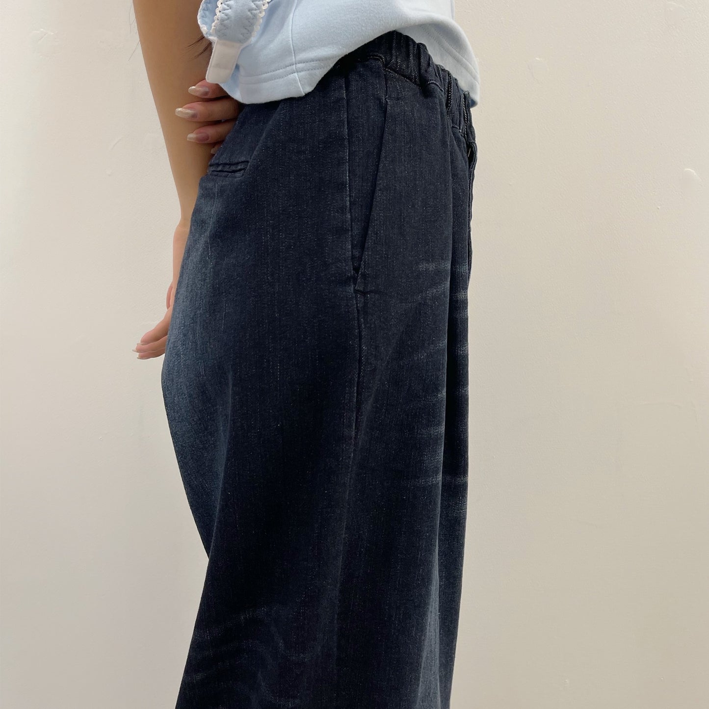 ARTIST'S DENIM TROUSERS / BLACK / ダメージ加工デニム