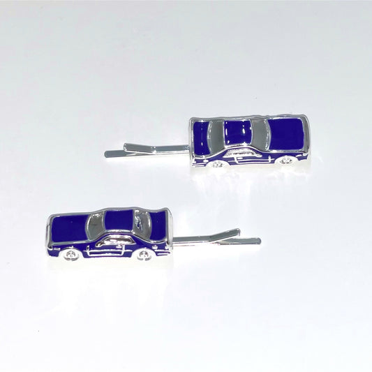 TRAFFIC JAM HAIRPINS / BLUE / カーチャームヘアピン