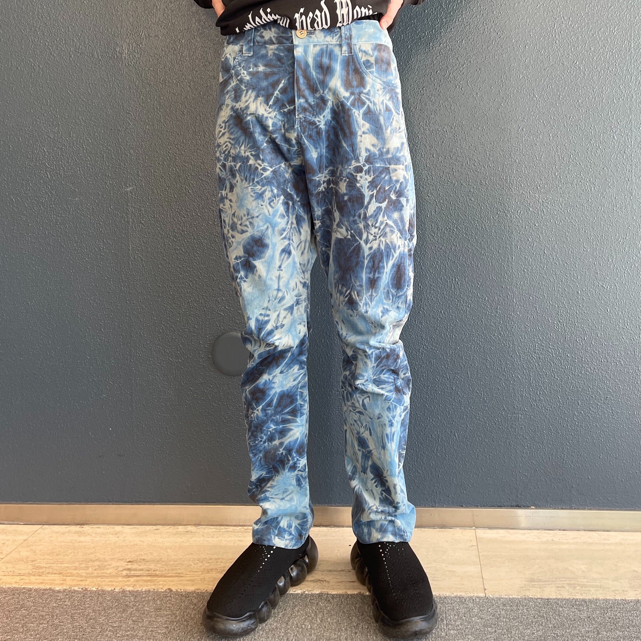 DECORD SAROUEL BANANA PANTS / BLUE / ブリーチコーデュロイサルエル