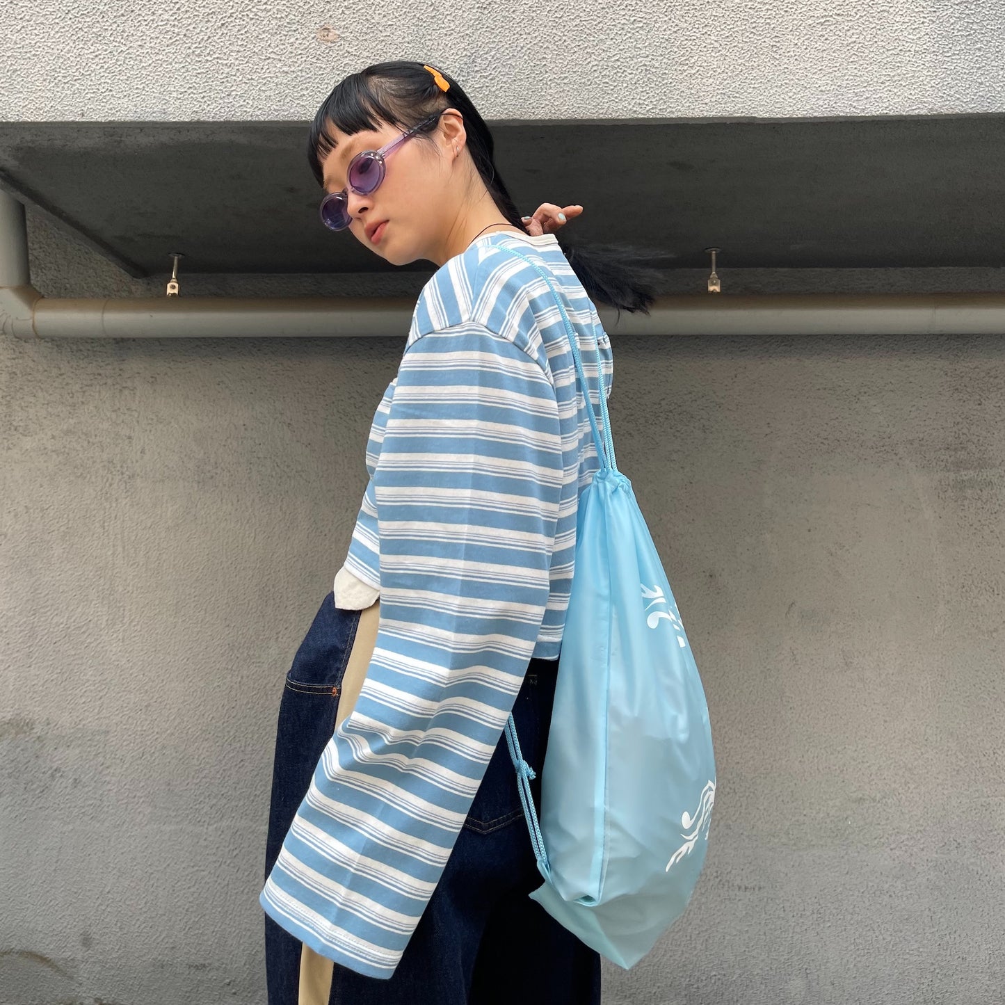 【SHEEP SOUVENIR】Sheep at play knapsack / blue / ナップサック