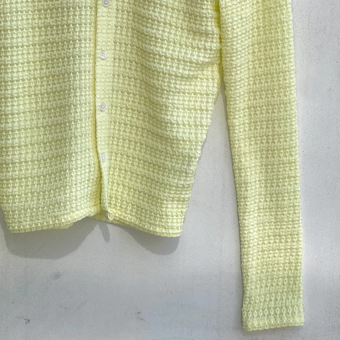 Emboss Knit shirts / Yellow / エンボスニットシャツ