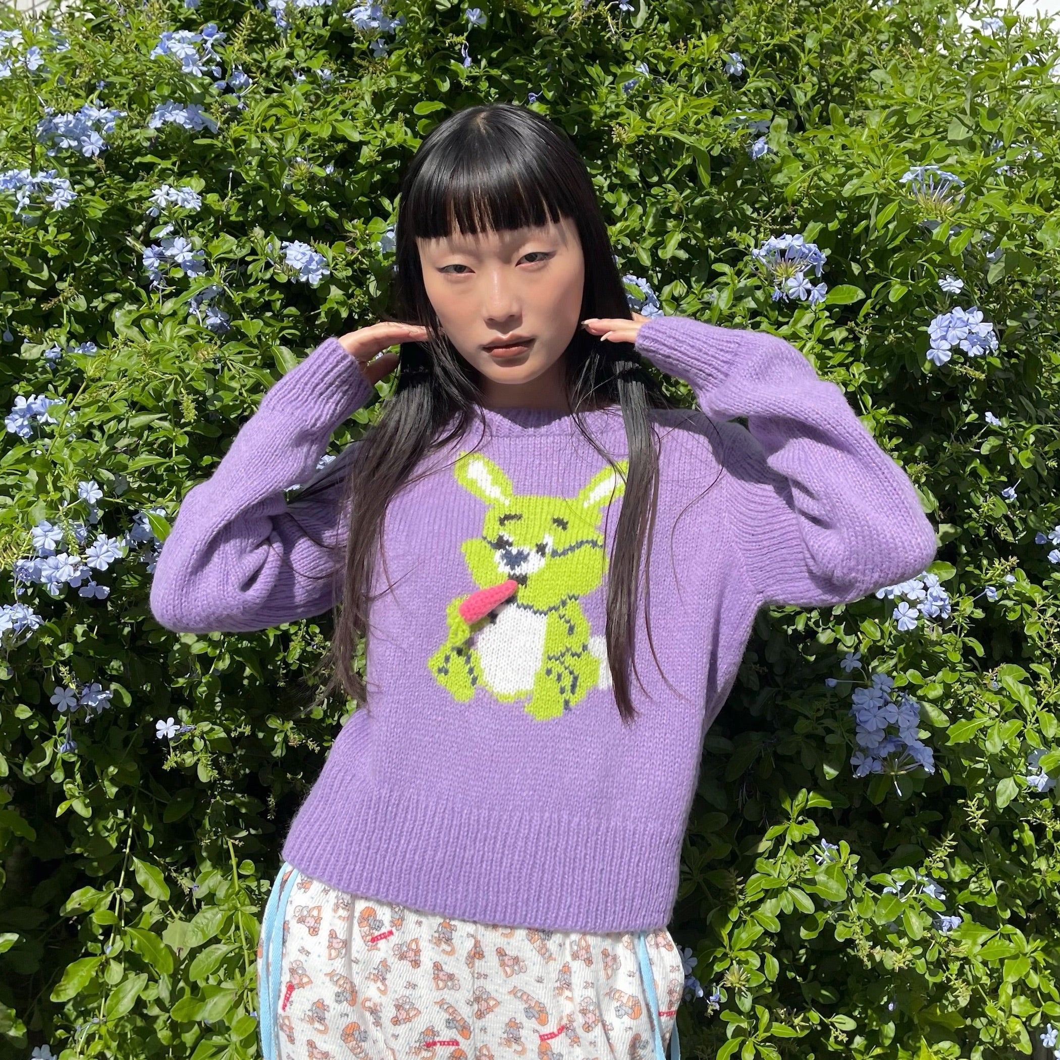 【SHEEP別注】Found a rabbit knit sweater / GREEN / ニット