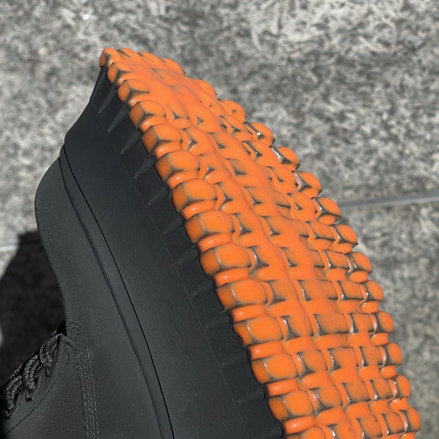 WORKER wide super light weight / BLACK × ORANGE DIP / MIKIOSAKABEコーティングシューズ