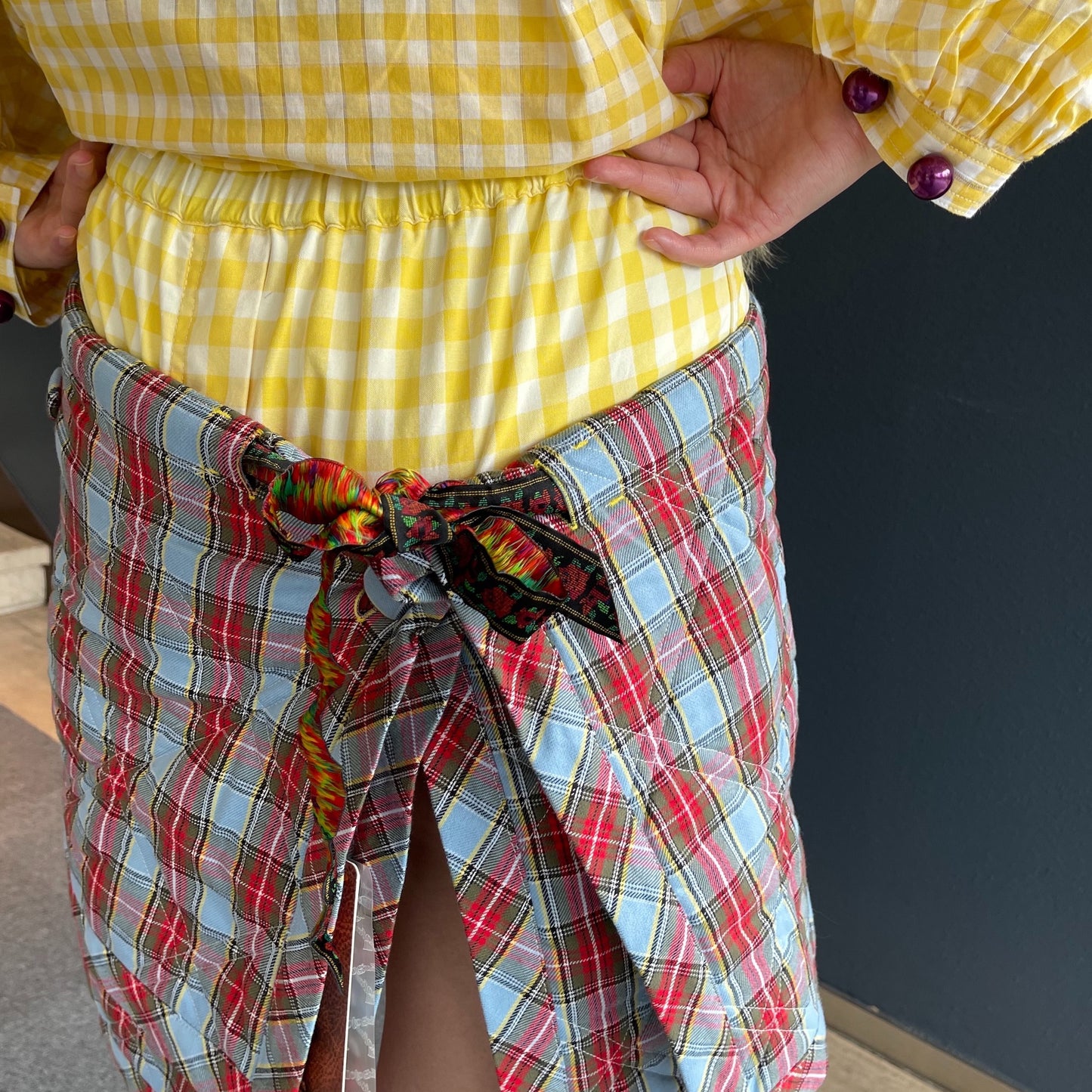 The Final Concealment 01 / Yellow With Tartan / ショートパンツ
