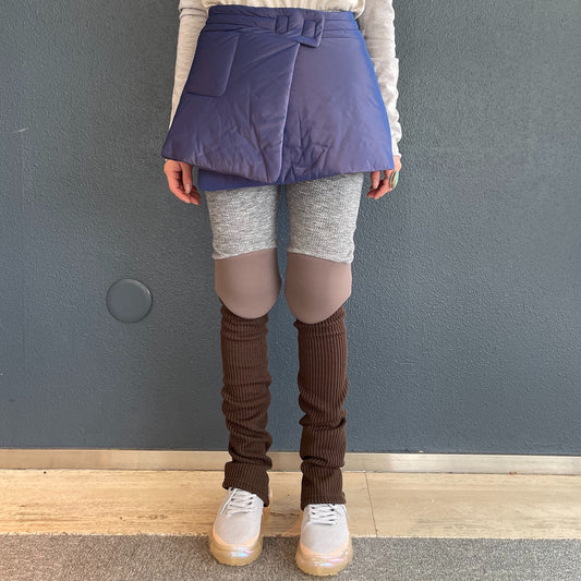 knee cushion long leggings / brown / ニークッションレギンス