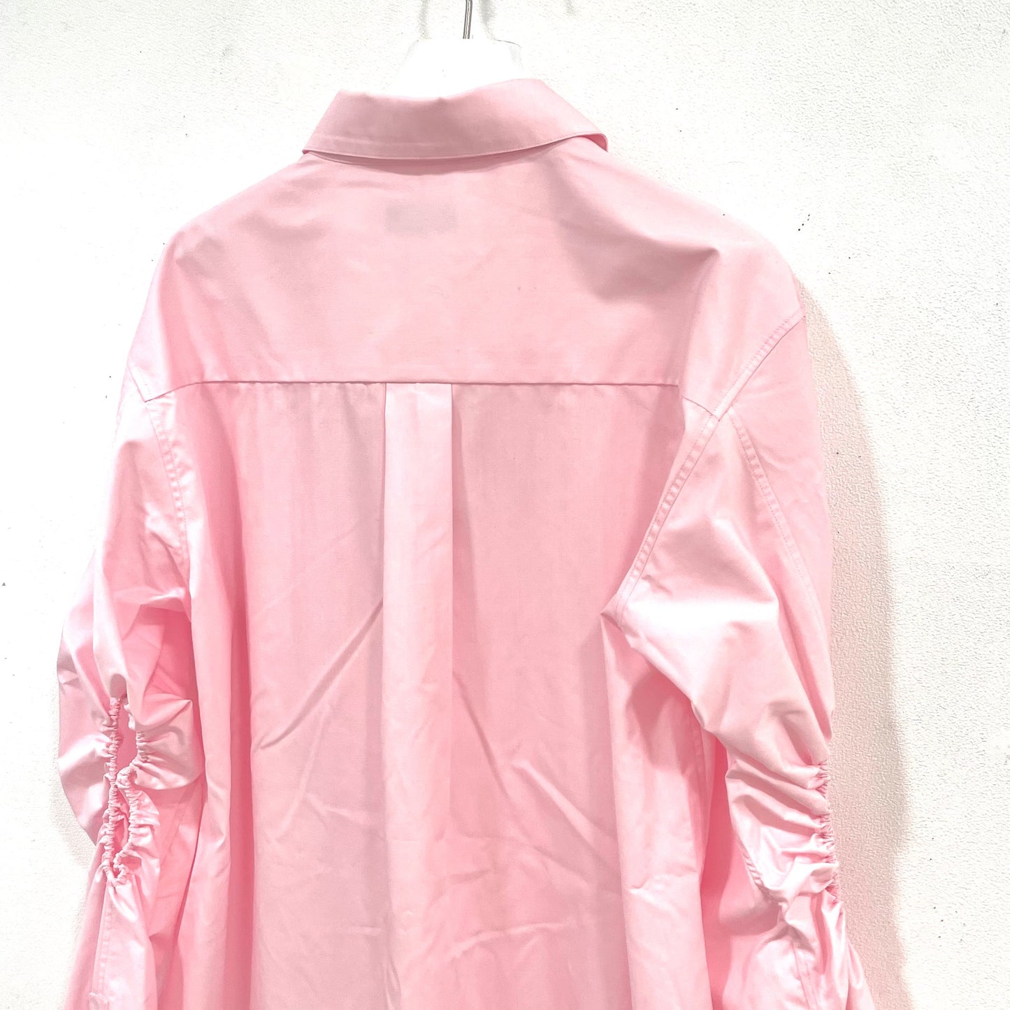 EG pin tucked Shirts / Pink / ピンタック丸襟シャツ