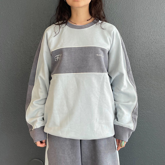 school jersey sweatshirt / blue / スクールスウェット