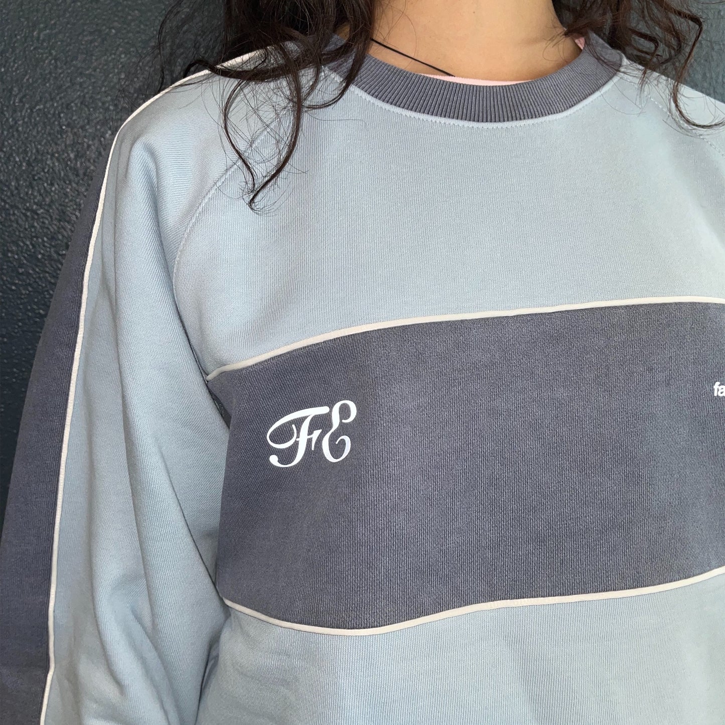 school jersey sweatshirt / blue / スクールスウェット