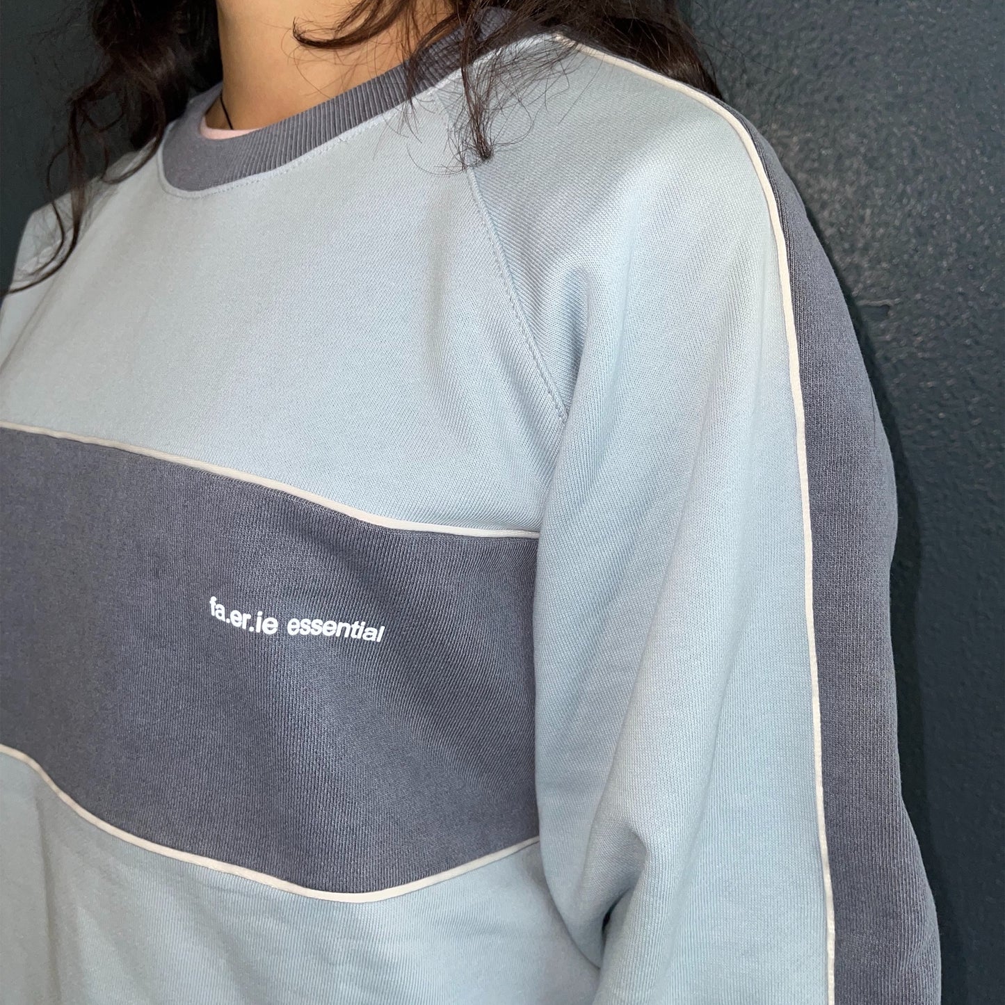 school jersey sweatshirt / blue / スクールスウェット