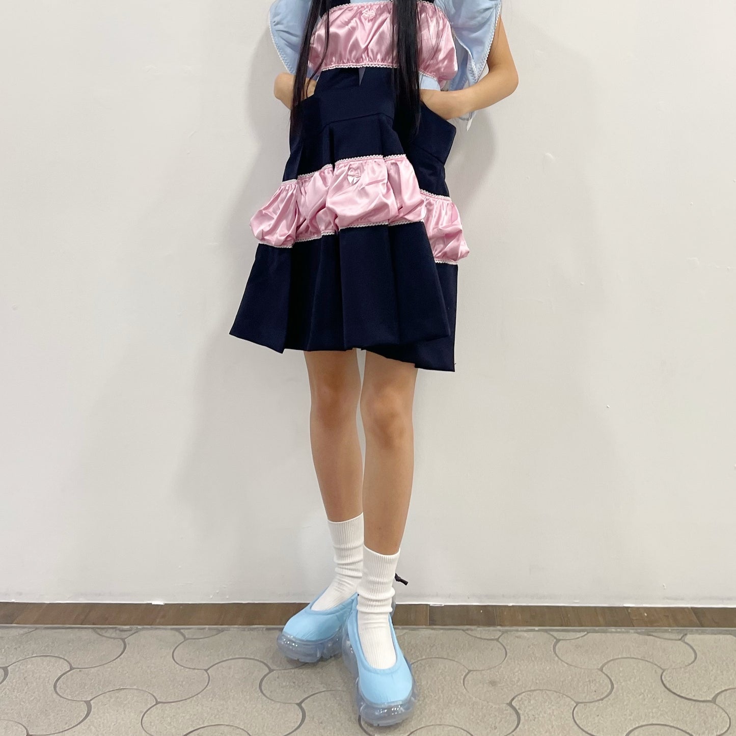 PANTY SCHOOL JUMP SKIRT / PINK NAVY / パンティスクールジャンプスカート