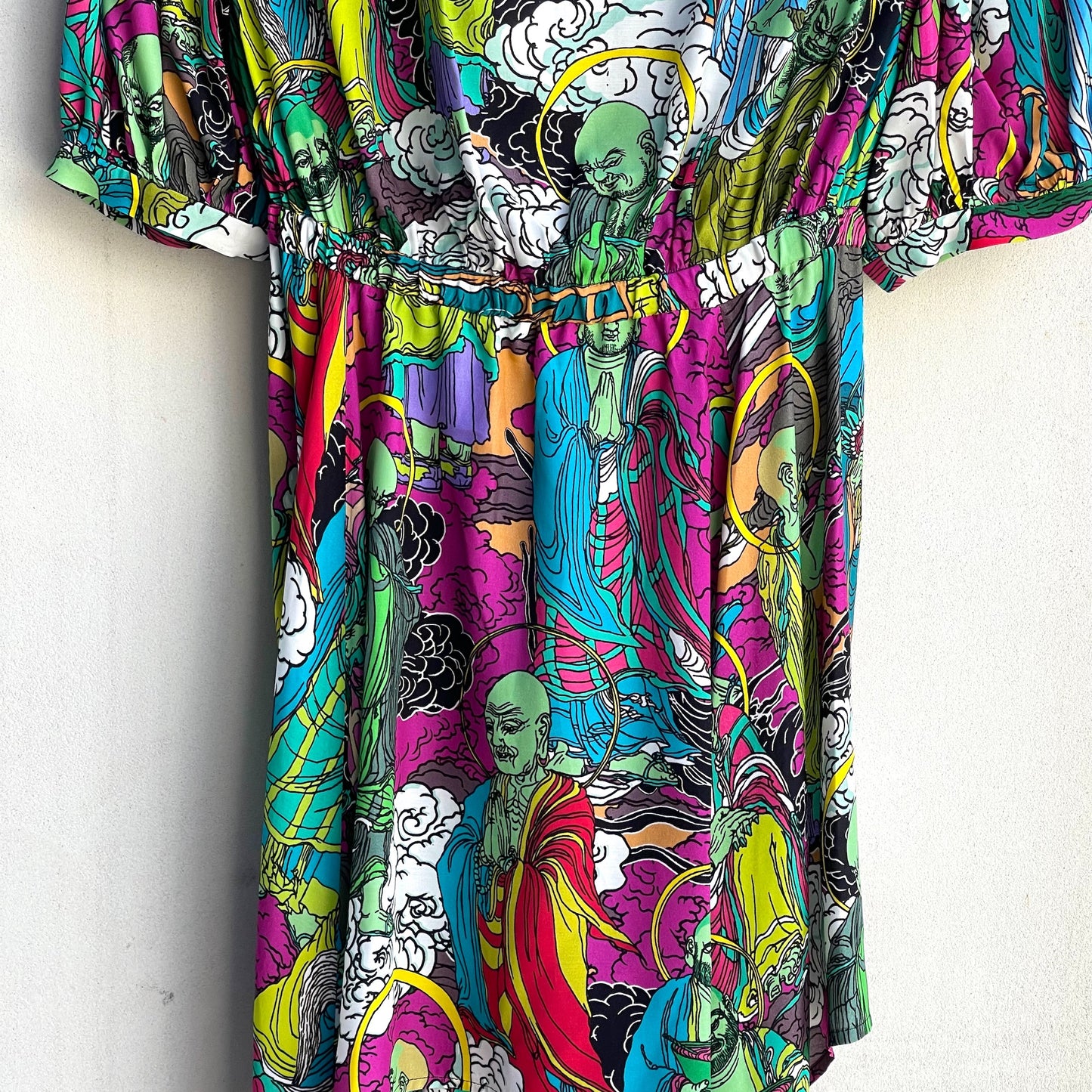 DRESS COLLABORATION WITH EMARY / BUDDHA / 総柄ワンピース