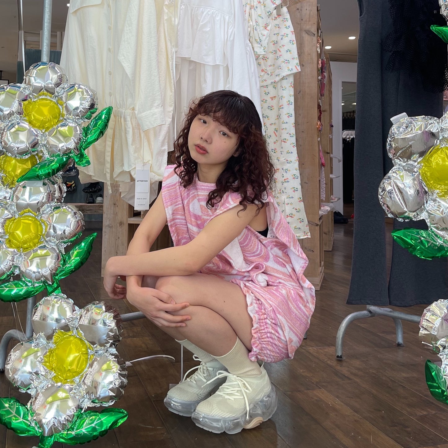 Marble short pants / Marble / ギャザーパイル地ショートパンツ