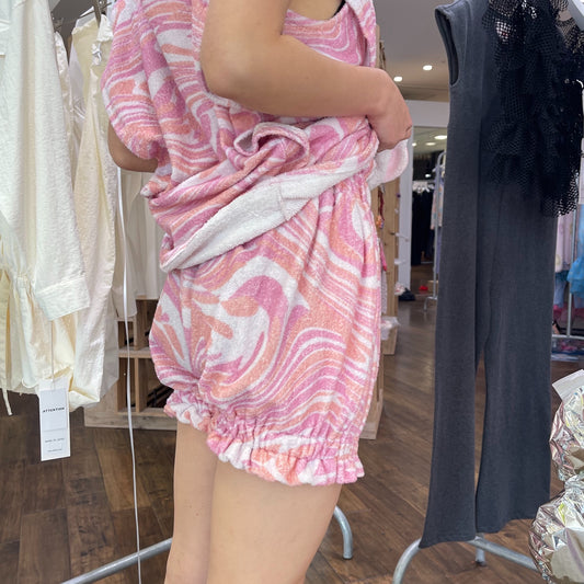 Marble short pants / Marble / ギャザーパイル地ショートパンツ