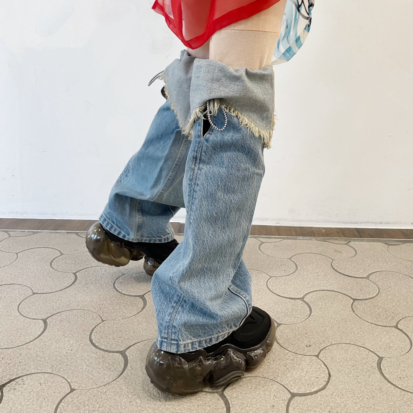 DENIM LEG COVER / LIGHT BLUE / デニムレッグウォーマー