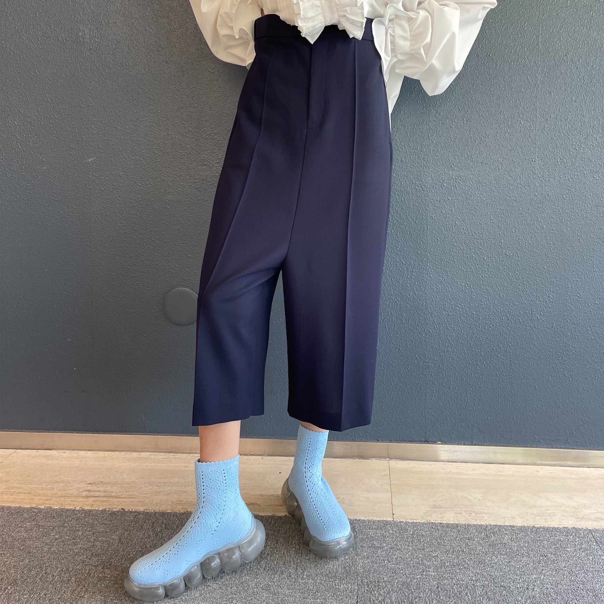 GIRL BOSS PANTS / NAVY / ハイウエストパンツ