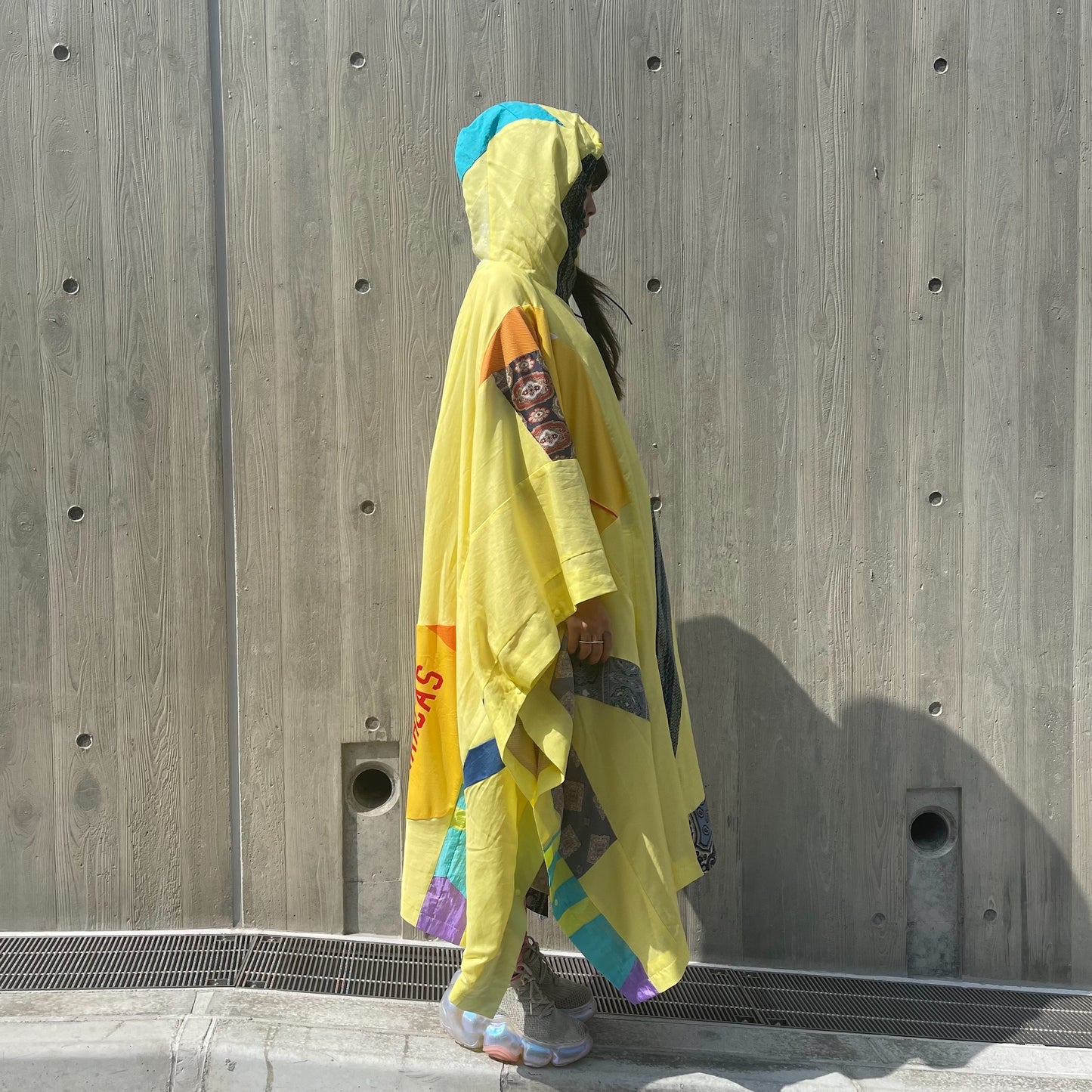 YEAH RIGHT!! / CUT AND CONNECTED CCL PONCHO / NEON YELLOW / リメイク