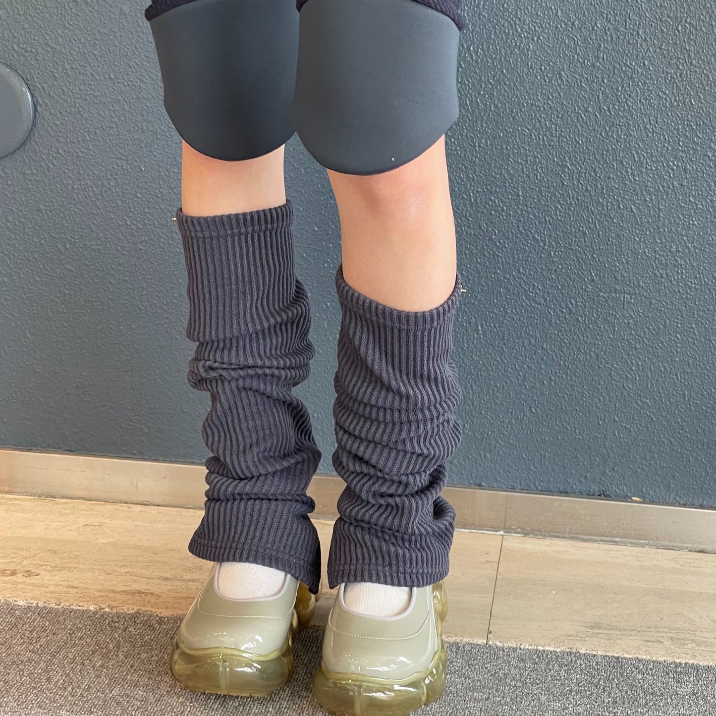 knee cushion long leggings / navy / ニークッションレギンス