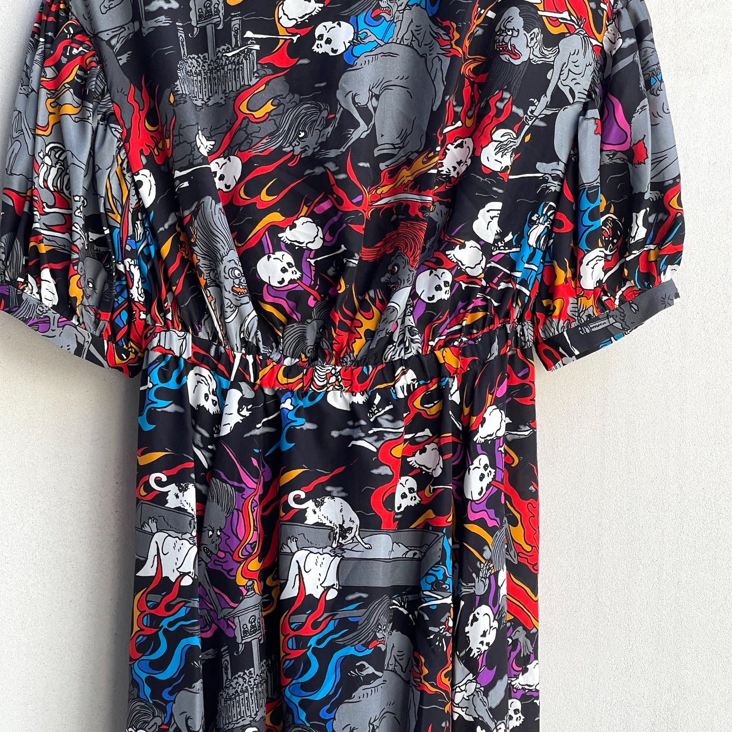 DRESS COLLABORATION WITH EMARY / HUNGRY GHOST / 総柄ワンピース