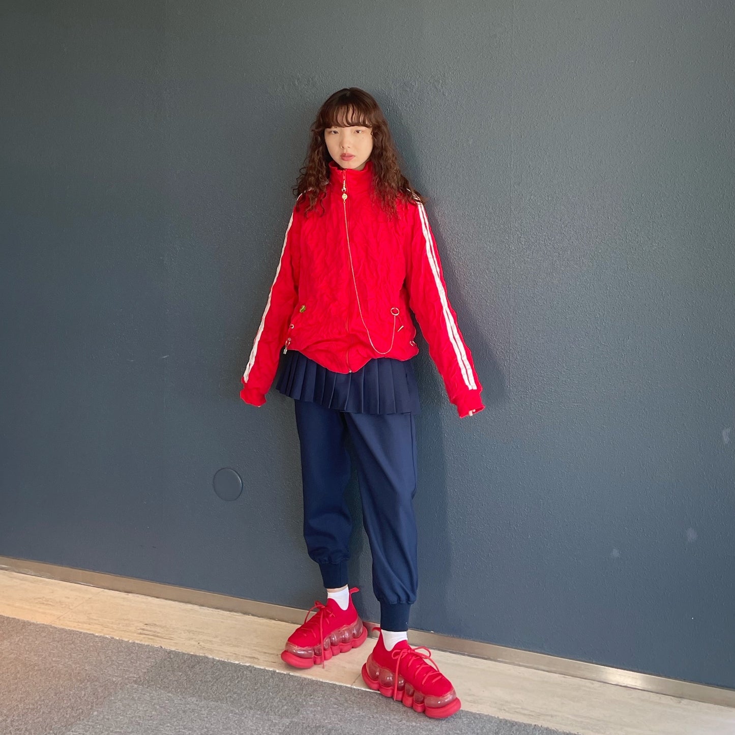 Innocent JK long pants / NAVY / スカートパンツ